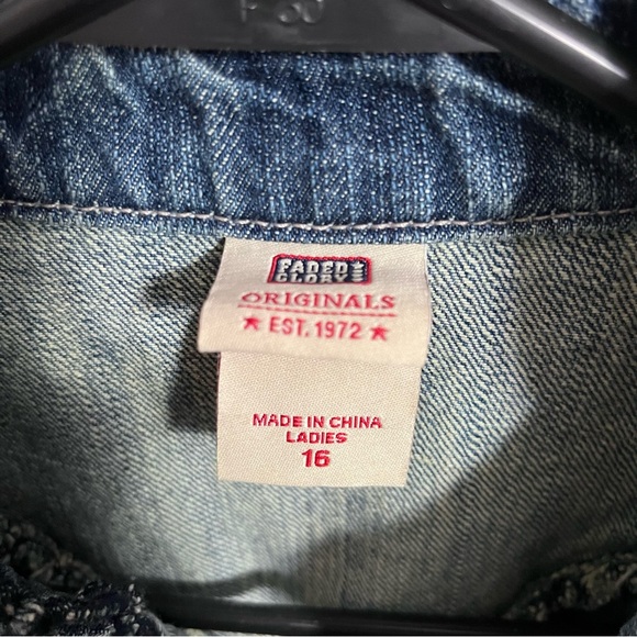 Faded Glory Blue Denim Vest - Picture 3 of 4